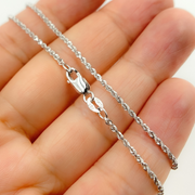 14K Solid White Gold Rope Chains